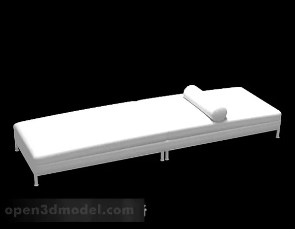 White Sofa Bench 3d model White Sofa Bench 3d model