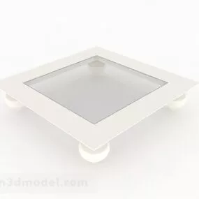 White Square Coffee Table 3d model