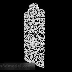 White Square Metal Iron Flower 3d model