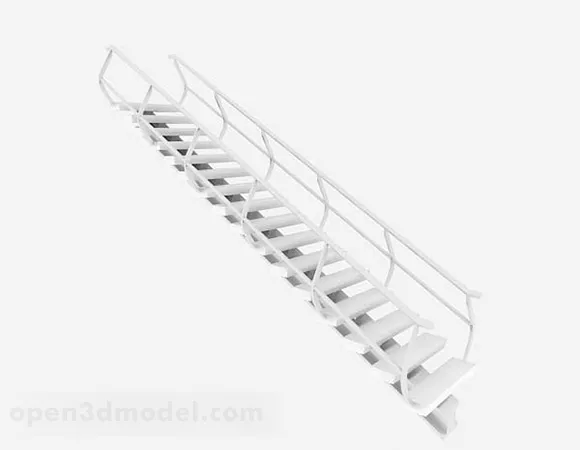 White Stairs Furniture Decoration 3d model White Stairs Furniture Decoration 3d model