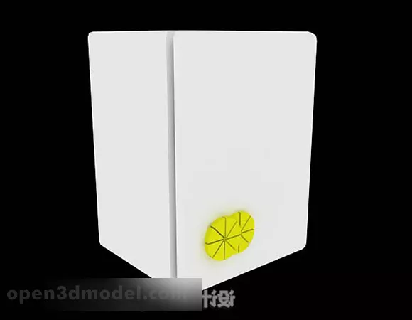 White Storage Cabinet 3d model White Storage Cabinet 3d model