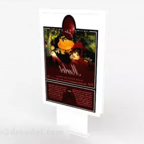 White Street Billboard 3d model