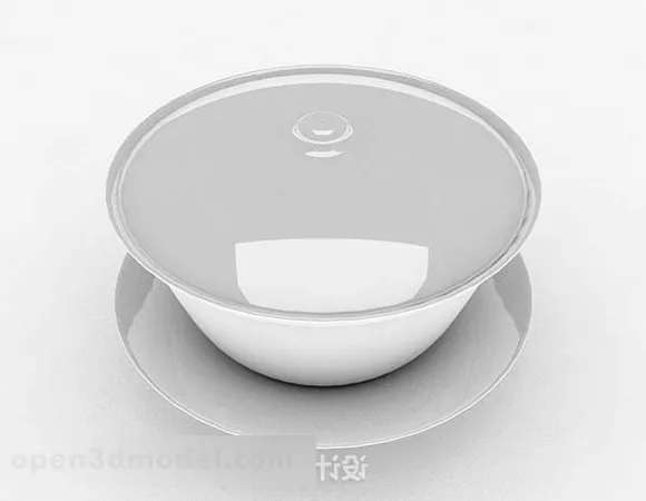 White Tea Set 3d model White Tea Set 3d model