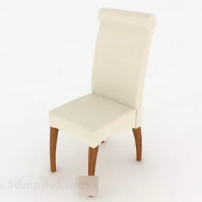 White Upholstered Home Chair 3d model