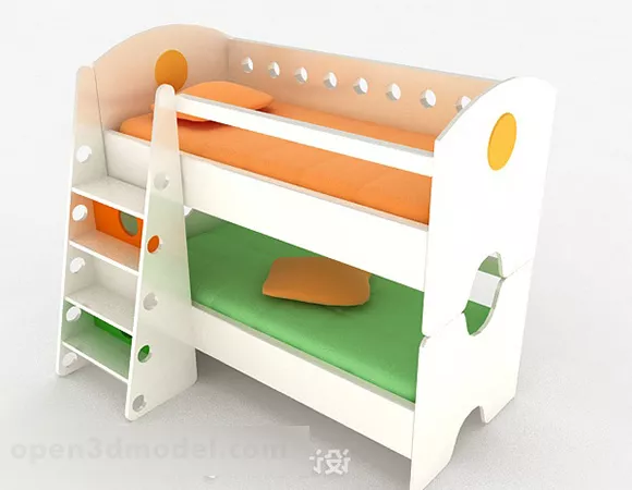 Colorful Children Bunk Bed 3d model Colorful Children Bunk Bed 3d model