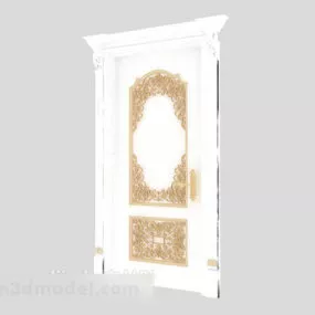 White Wooden Door 3d model