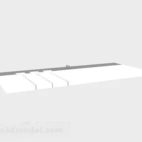 White Wooden Door Design 3d model