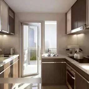 Modern Kitchen Design Interior 3d model