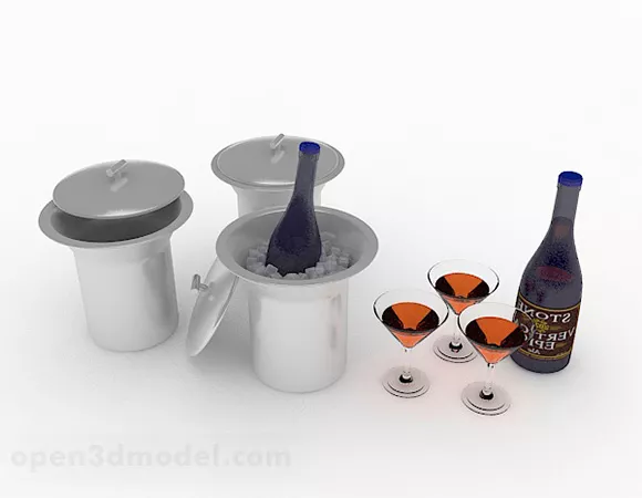 Ducky Bottle Decoration 3d model