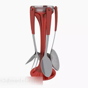 Wine Red Kitchen Kitchenware Hanger 3d model