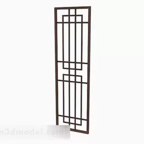 Wooden Chinese Partition 3d model