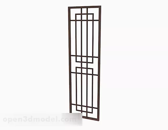 Wooden Chinese Partition 3d model Wooden Chinese Partition 3d model