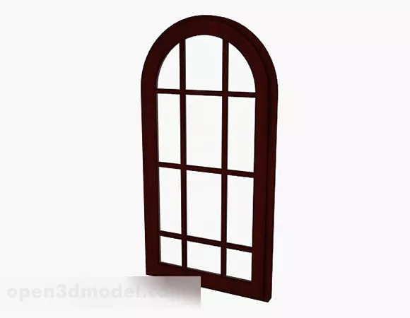 Wooden Arched Windows Design 3d model Wooden Arched Windows Design 3d model