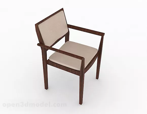 Simple Wooden Armchair 3d model Simple Wooden Armchair 3d model