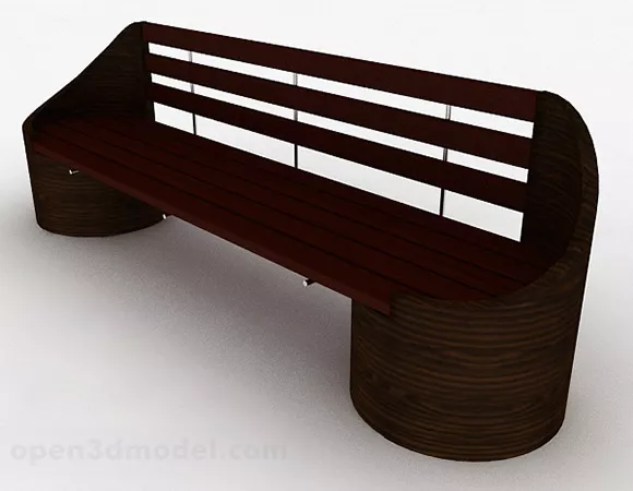 Wooden Brown Lounge Chair 3d model Wooden Brown Lounge Chair 3d model