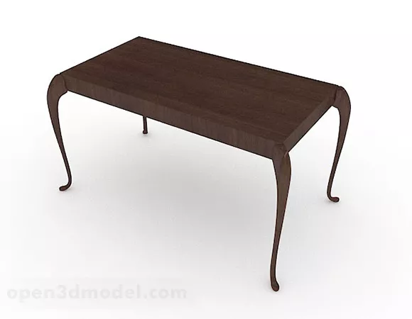 Wooden Brown Minimalistic Coffee Table 3d model Wooden Brown Minimalistic Coffee Table 3d model