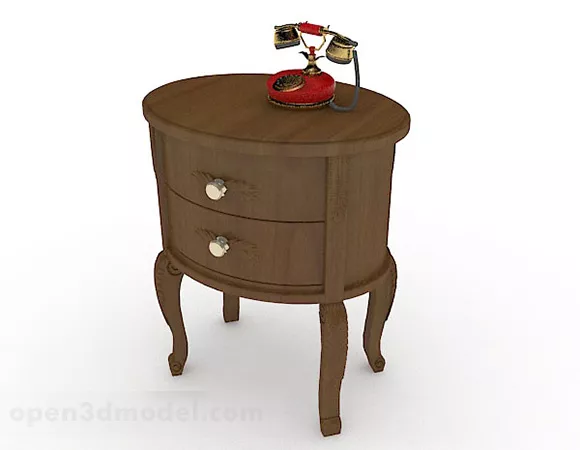 Wooden Brown Small Coffee Table 3d model Wooden Brown Small Coffee Table 3d model