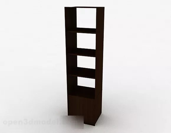 Wooden Brown Display Cabinet 3d model Wooden Brown Display Cabinet 3d model