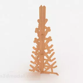 Wooden Christmas Bauble 3d model