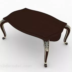 Wooden Coffee Table Furniture V1 3d model