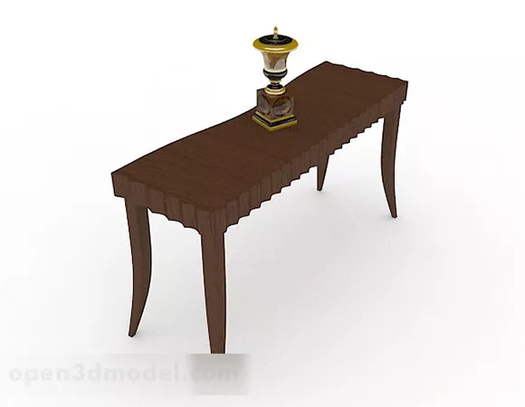 Wooden Decoration Table 3d model Wooden Decoration Table 3d model