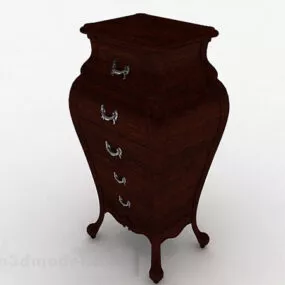 Wooden Decorative Office Cabinet Furniture 3d model