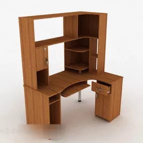 Wooden Desk 3d model