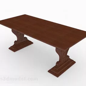Wooden Dining Table Furniture 3d model