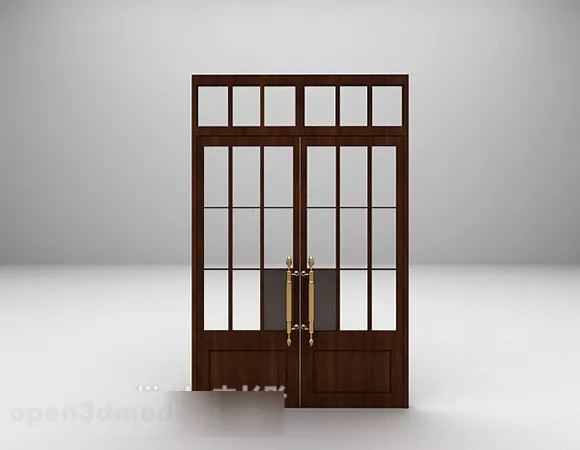 Wooden Door Design 3d model Wooden Door Design 3d model