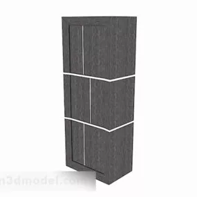 Wooden Gray Locker 3d model