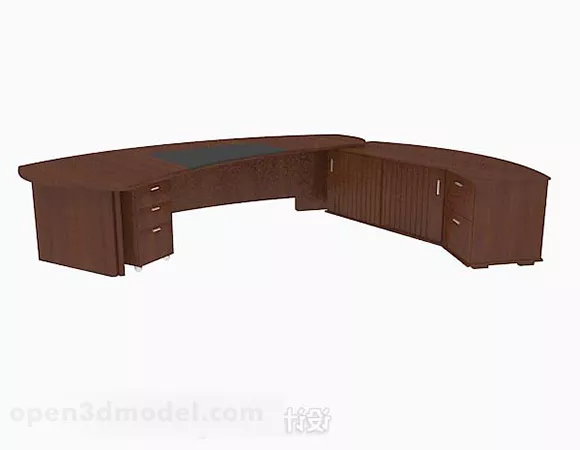 Wooden High-end Executive Desk 3d model Wooden High-end Executive Desk 3d model