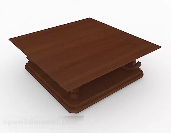Wooden Home Coffee Table Design 3d model Wooden Home Coffee Table Design 3d model