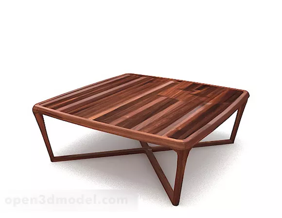 Wooden Home Square Coffee Table 3d model Wooden Home Square Coffee Table 3d model
