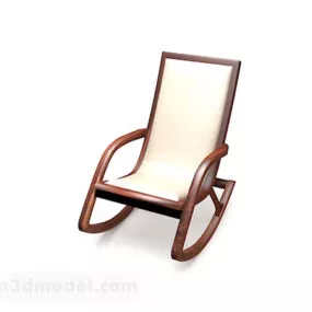 Wooden Leisure Rocking Chair 3d model