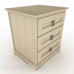 Wooden Light Brown Office Cabinet 3d model