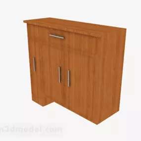 Wooden Multi-door Locker 3d model
