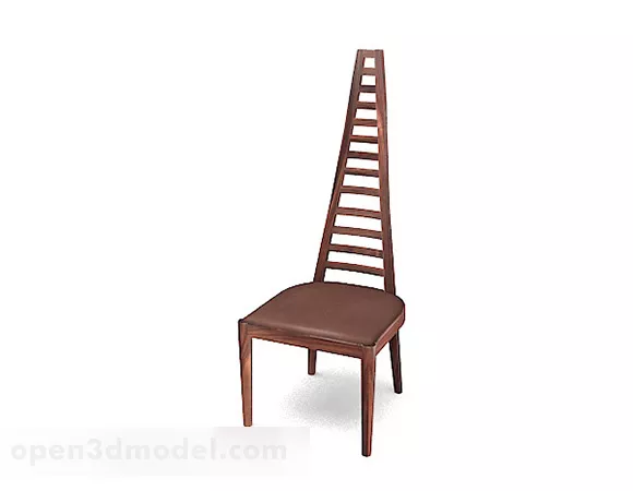 Wooden Personality Brown Chair 3d model Wooden Personality Brown Chair 3d model