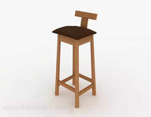 Wooden Personality High Chair 3d model Wooden Personality High Chair 3d model