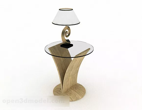 Wooden Personality Small Coffee Table 3d model Wooden Personality Small Coffee Table 3d model