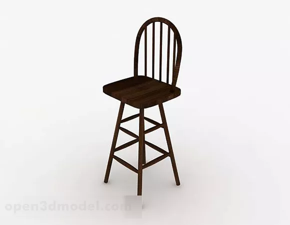 Wooden Simple Bar Chair From 3d model Wooden Simple Bar Chair From 3d model