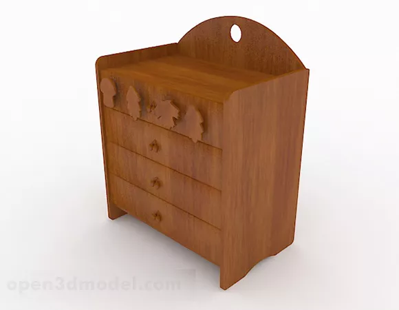 Bedside Table For Bedroom 3d model