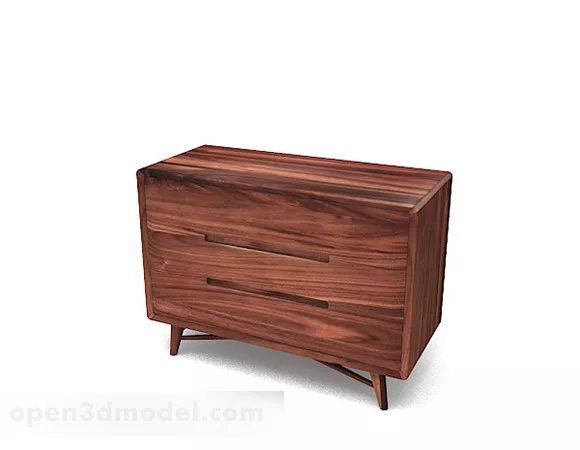 Wooden Simple Brown Bedside Table 3d model Wooden Simple Brown Bedside Table 3d model