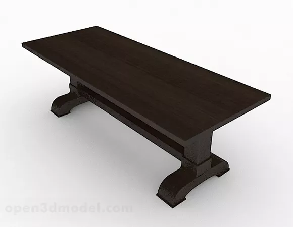 Wooden Simple Dining Table Furniture 3d model Wooden Simple Dining Table Furniture 3d model