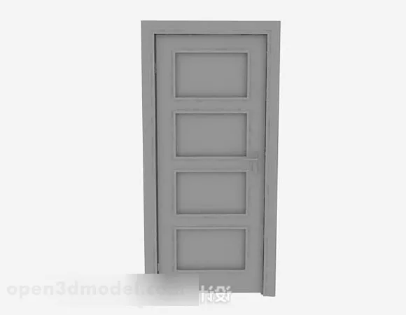 Simple Home Door Wooden Material 3d model Simple Home Door Wooden Material 3d model