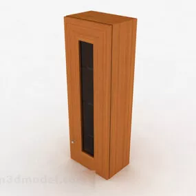 Wooden Three Layer Display Cabinet V1 3d model