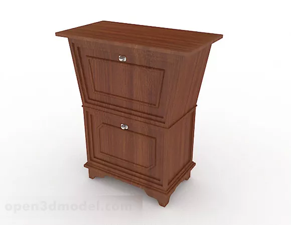 Wooden Hall Cabinet Furniture 3d model Wooden Hall Cabinet Furniture 3d model