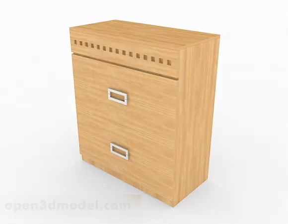 Wooden Yellow Storage Cabinet Furniture 3d model Wooden Yellow Storage Cabinet Furniture 3d model