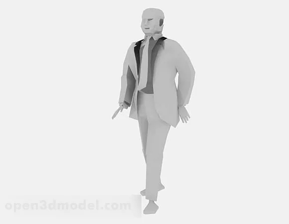 Work Man Walking Character 3d model Work Man Walking Character 3d model