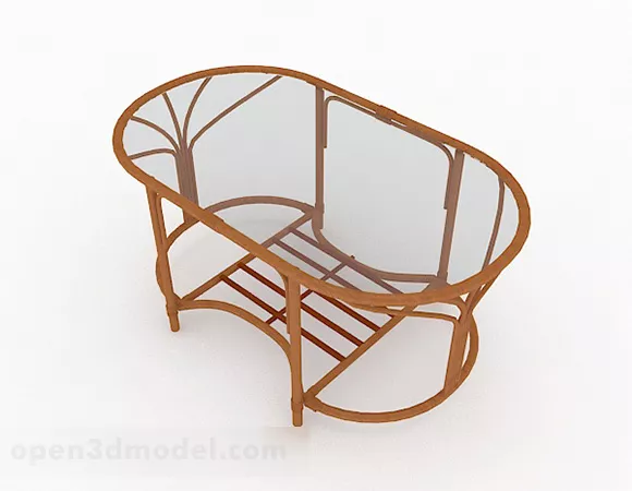 Woven Glass Coffee Table 3d model Woven Glass Coffee Table 3d model