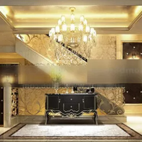 Villa Hall Aisle Interior 3d model